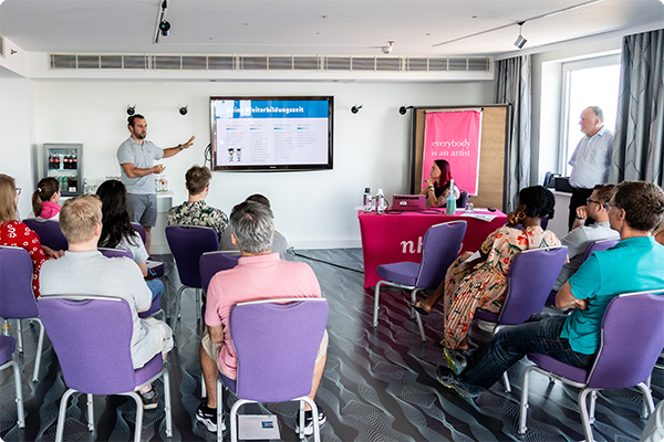 Mitarbeiter von samecon beim Teambuilding-Event.